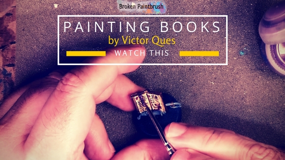 Watch how to paint books and freehand text