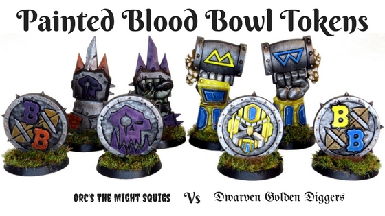 Finished Blood Bowl Tokens